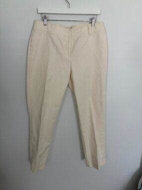 NWOT Kasper Cream Cotton Chino Trousers Sz 12